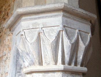 Detail of a capital in the western section of the south arcade August 2007